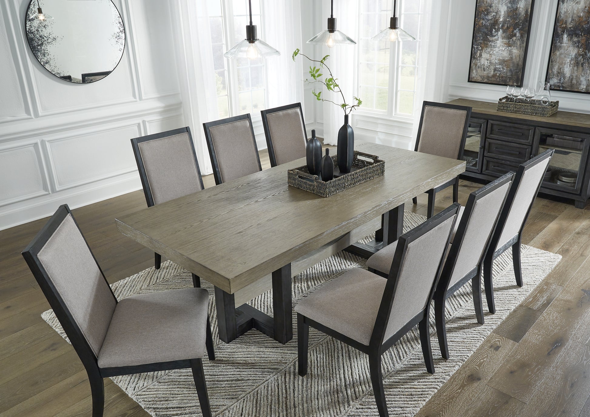 Foyland Dining Table and 8 Chairs Wilson Furniture (OH)  in Bridgeport, Ohio. Serving Bridgeport, Yorkville, Bellaire, & Avondale