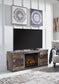 Ashley Express - Derekson TV Stand with Electric Fireplace Wilson Furniture (OH)  in Bridgeport, Ohio. Serving Bridgeport, Yorkville, Bellaire, & Avondale