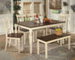 Whitesburg Dining Table and 4 Chairs and Bench Wilson Furniture (OH)  in Bridgeport, Ohio. Serving Moundsville, Richmond, Smithfield, Cadiz, & St. Clairesville