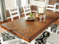 Valebeck Dining Table and 6 Chairs Wilson Furniture (OH)  in Bridgeport, Ohio. Serving Moundsville, Richmond, Smithfield, Cadiz, & St. Clairesville