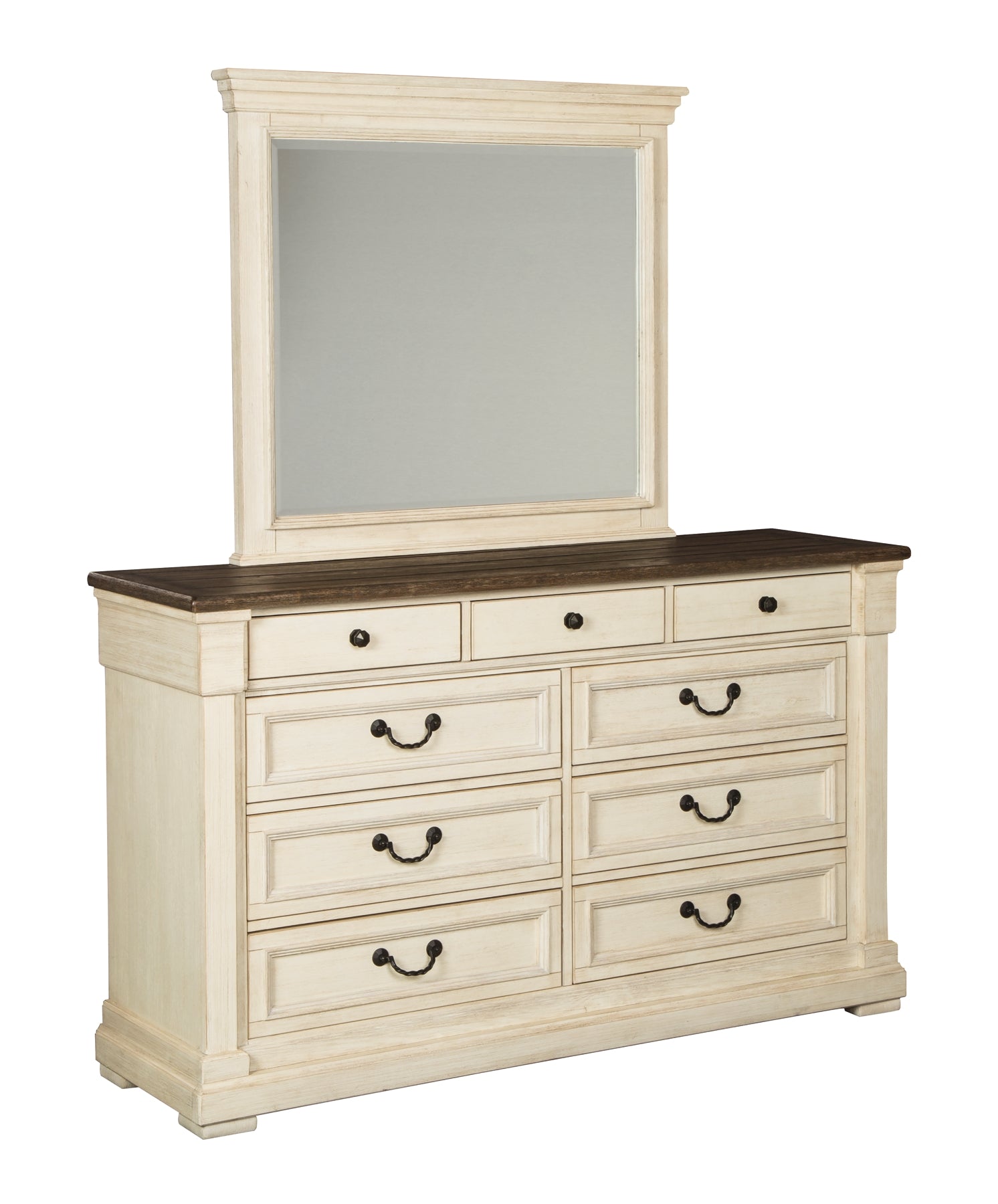 Bolanburg King Panel Bed with Mirrored Dresser and Chest Wilson Furniture (OH)  in Bridgeport, Ohio. Serving Bridgeport, Yorkville, Bellaire, & Avondale