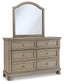 Lettner Full Sleigh Bed with Mirrored Dresser and Chest Wilson Furniture (OH)  in Bridgeport, Ohio. Serving Bridgeport, Yorkville, Bellaire, & Avondale