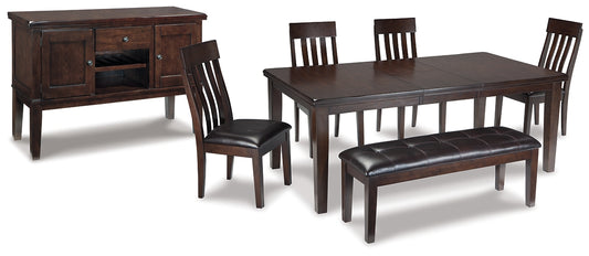 Haddigan Dining Table and 4 Chairs and Bench with Storage Wilson Furniture (OH)  in Bridgeport, Ohio. Serving Bridgeport, Yorkville, Bellaire, & Avondale