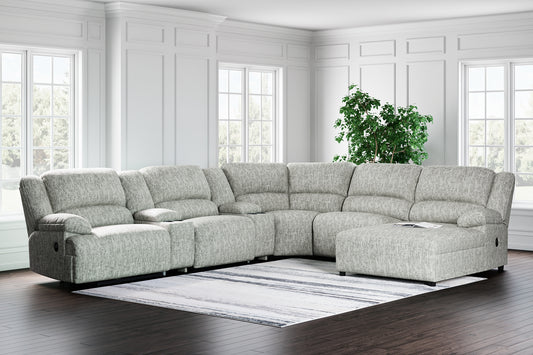 McClelland 7-Piece Reclining Sectional with Chaise Wilson Furniture (OH)  in Bridgeport, Ohio. Serving Bridgeport, Yorkville, Bellaire, & Avondale