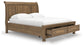 Feddinger California King Storage Sleigh Bed