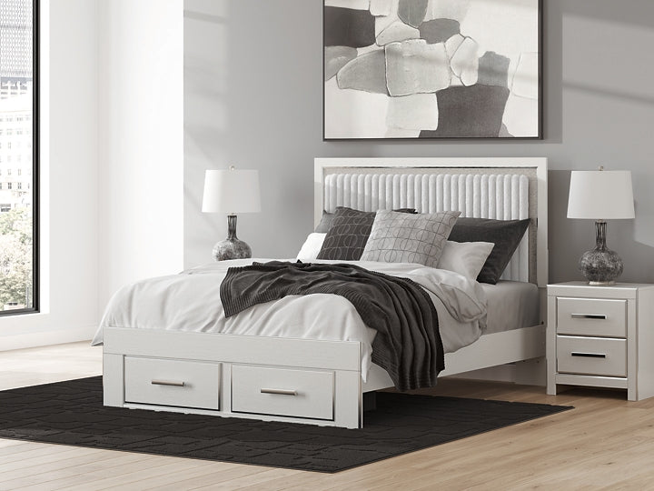 Zuraleus Queen Upholstered Panel Platform Storage Bed