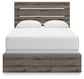 Graystorm Queen Panel Bed with Mirrored Dresser and Nightstand