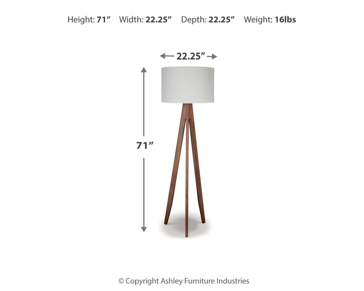 Ashley Express - Dallson Wood Floor Lamp (1/CN)