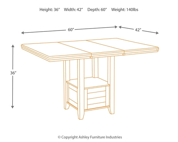 Ashley Express - Haddigan RECT DRM Counter EXT Table Wilson Furniture (OH)  in Bridgeport, Ohio. Serving Bridgeport, Yorkville, Bellaire, & Avondale