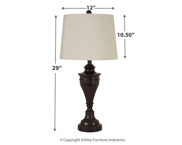Ashley Express - Darlita Metal Table Lamp (2/CN) Wilson Furniture (OH)  in Bridgeport, Ohio. Serving Bridgeport, Yorkville, Bellaire, & Avondale