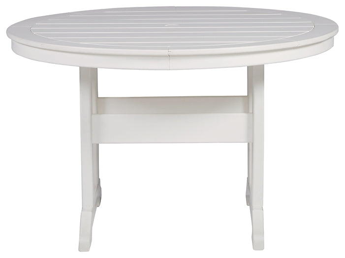 Ashley Express - Crescent Luxe Round Dining Table w/UMB OPT Wilson Furniture (OH)  in Bridgeport, Ohio. Serving Bridgeport, Yorkville, Bellaire, & Avondale