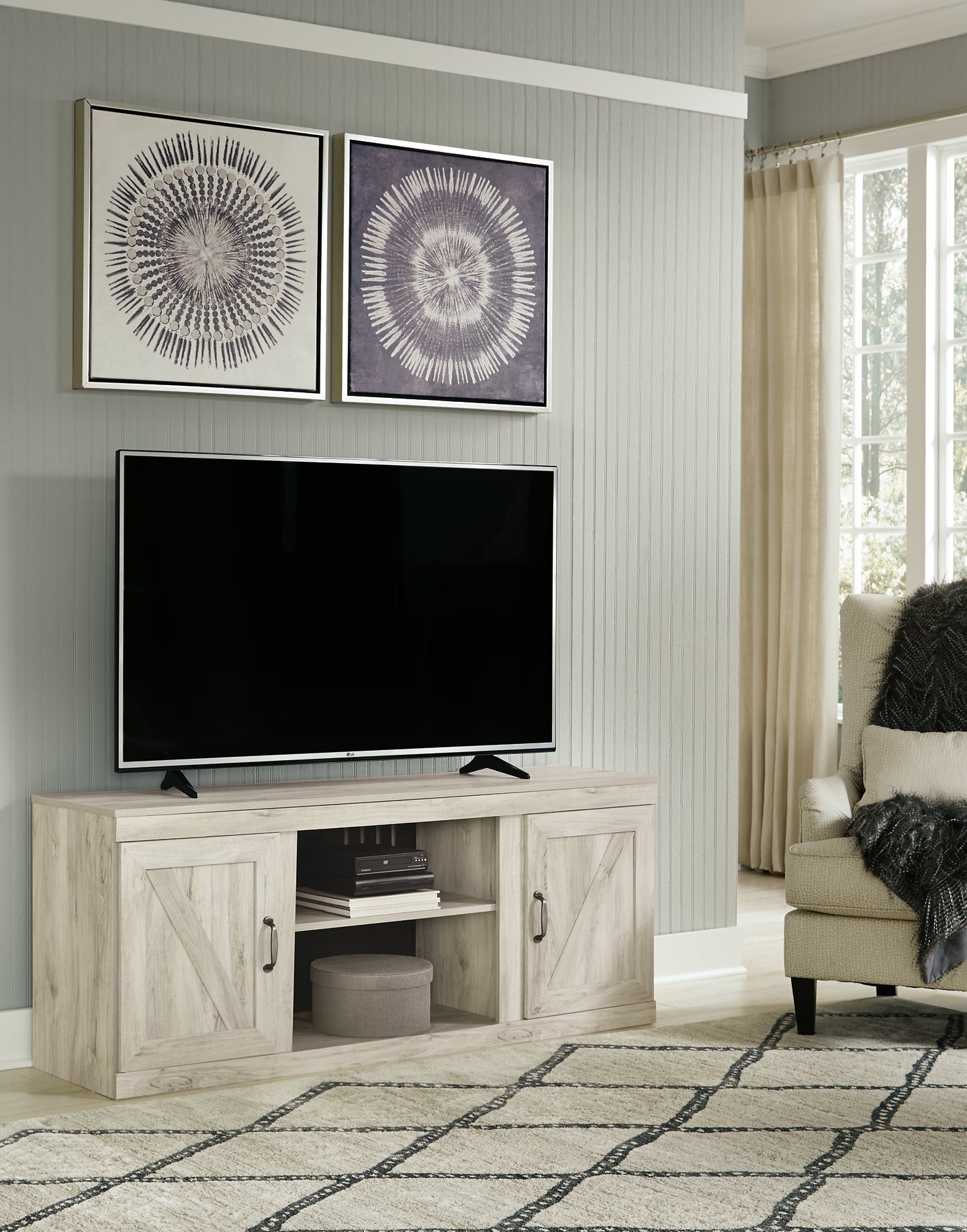 Ashley Express - Bellaby LG TV Stand w/Fireplace Option Wilson Furniture (OH)  in Bridgeport, Ohio. Serving Bridgeport, Yorkville, Bellaire, & Avondale