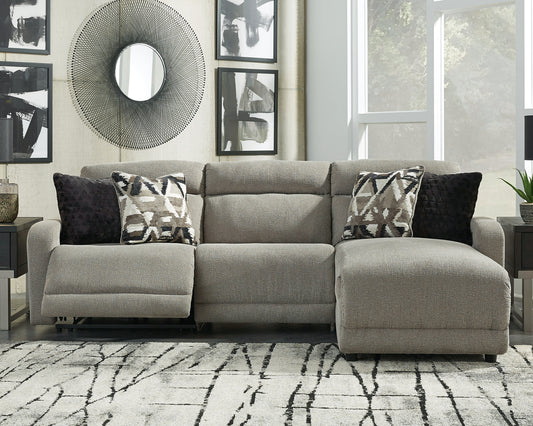 Colleyville 3-Piece Power Reclining Sectional with Chaise Wilson Furniture (OH)  in Bridgeport, Ohio. Serving Bridgeport, Yorkville, Bellaire, & Avondale