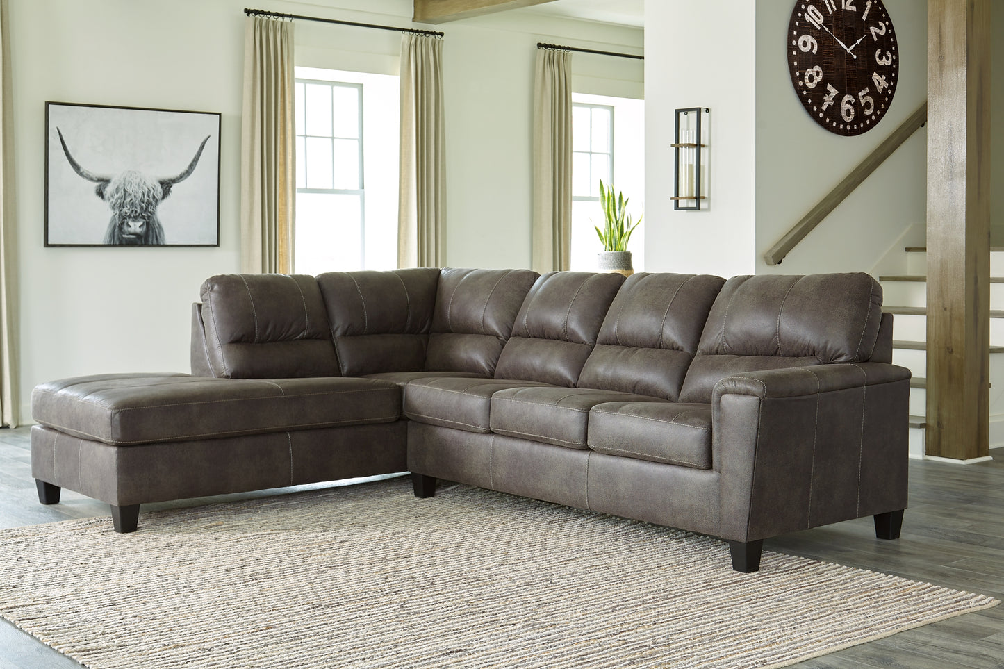 Navi 2-Piece Sectional with Chaise Wilson Furniture (OH)  in Bridgeport, Ohio. Serving Bridgeport, Yorkville, Bellaire, & Avondale