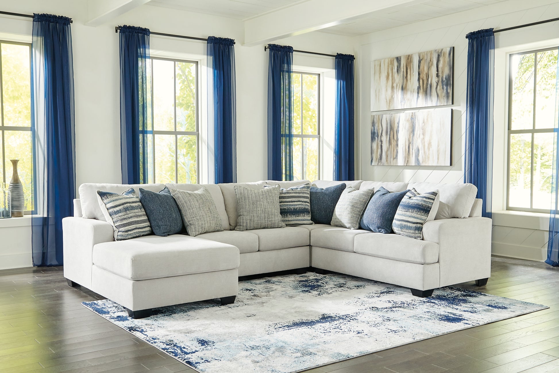 Lowder 4-Piece Sectional with Chaise Wilson Furniture (OH)  in Bridgeport, Ohio. Serving Bridgeport, Yorkville, Bellaire, & Avondale