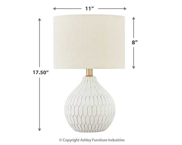 Ashley Express - Wardmont Ceramic Table Lamp (1/CN) Wilson Furniture (OH)  in Bridgeport, Ohio. Serving Bridgeport, Yorkville, Bellaire, & Avondale