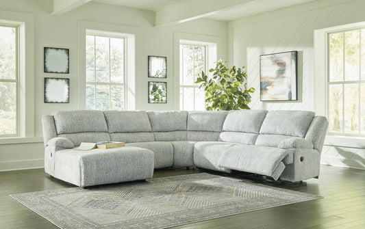 McClelland 5-Piece Reclining Sectional with Chaise Wilson Furniture (OH)  in Bridgeport, Ohio. Serving Bridgeport, Yorkville, Bellaire, & Avondale