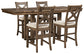 Moriville Counter Height Dining Table and 4 Barstools Wilson Furniture (OH)  in Bridgeport, Ohio. Serving Bridgeport, Yorkville, Bellaire, & Avondale