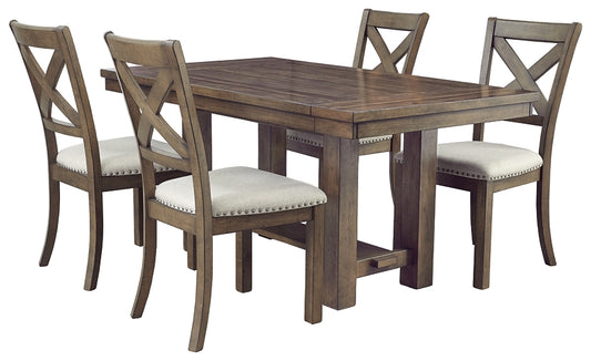 Moriville Dining Table and 4 Chairs Wilson Furniture (OH)  in Bridgeport, Ohio. Serving Bridgeport, Yorkville, Bellaire, & Avondale