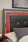 Lodanna Full Upholstered Panel Headboard with Mirrored Dresser and Chest Wilson Furniture (OH)  in Bridgeport, Ohio. Serving Bridgeport, Yorkville, Bellaire, & Avondale