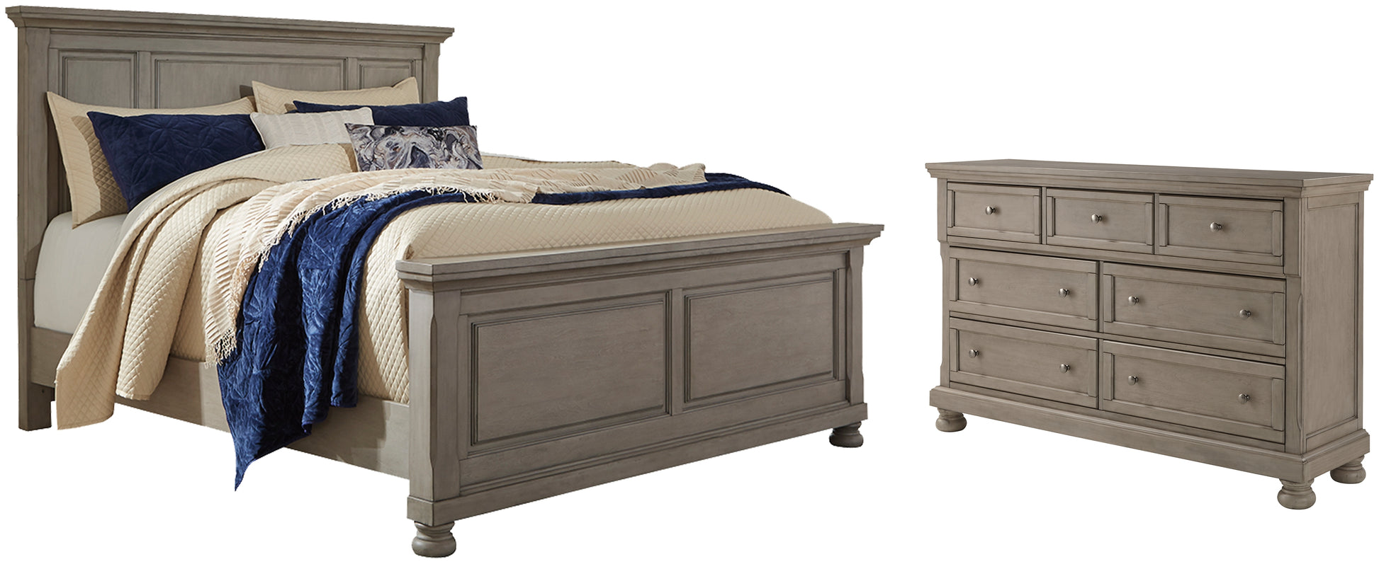 Lettner California King Panel Bed with Dresser Wilson Furniture (OH)  in Bridgeport, Ohio. Serving Bridgeport, Yorkville, Bellaire, & Avondale