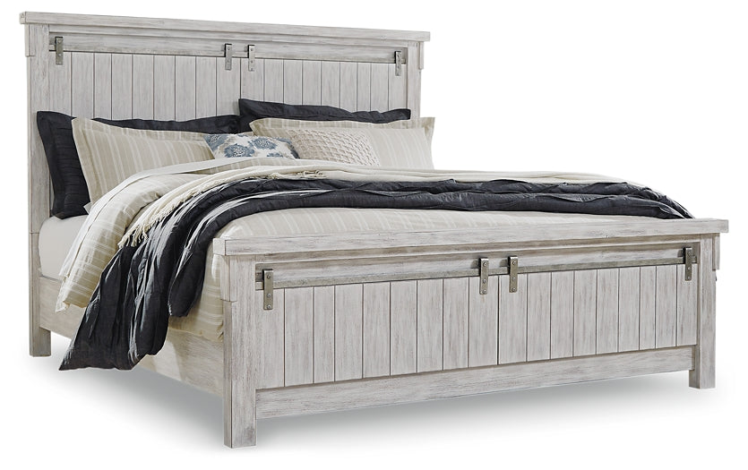 Brashland Queen Panel Bed with Mirrored Dresser Wilson Furniture (OH)  in Bridgeport, Ohio. Serving Bridgeport, Yorkville, Bellaire, & Avondale