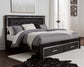 Kaydell King Panel Bed with Storage with Mirrored Dresser and 2 Nightstands Wilson Furniture (OH)  in Bridgeport, Ohio. Serving Bridgeport, Yorkville, Bellaire, & Avondale