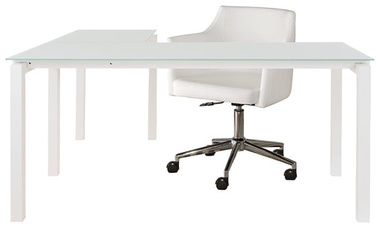 Baraga Home Office Desk with Chair Wilson Furniture (OH)  in Bridgeport, Ohio. Serving Bridgeport, Yorkville, Bellaire, & Avondale
