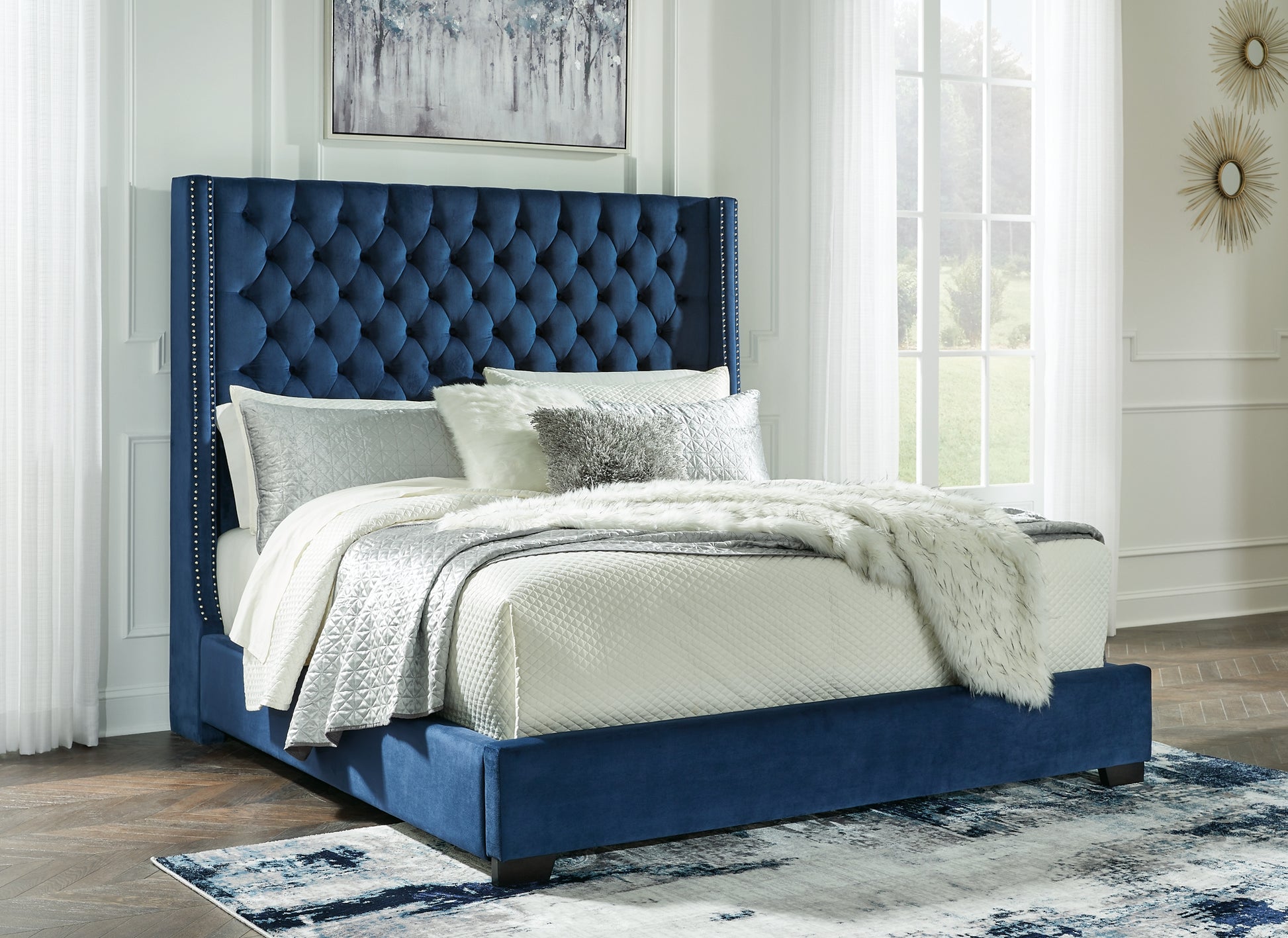 Coralayne King Upholstered Bed with Dresser Wilson Furniture (OH)  in Bridgeport, Ohio. Serving Bridgeport, Yorkville, Bellaire, & Avondale