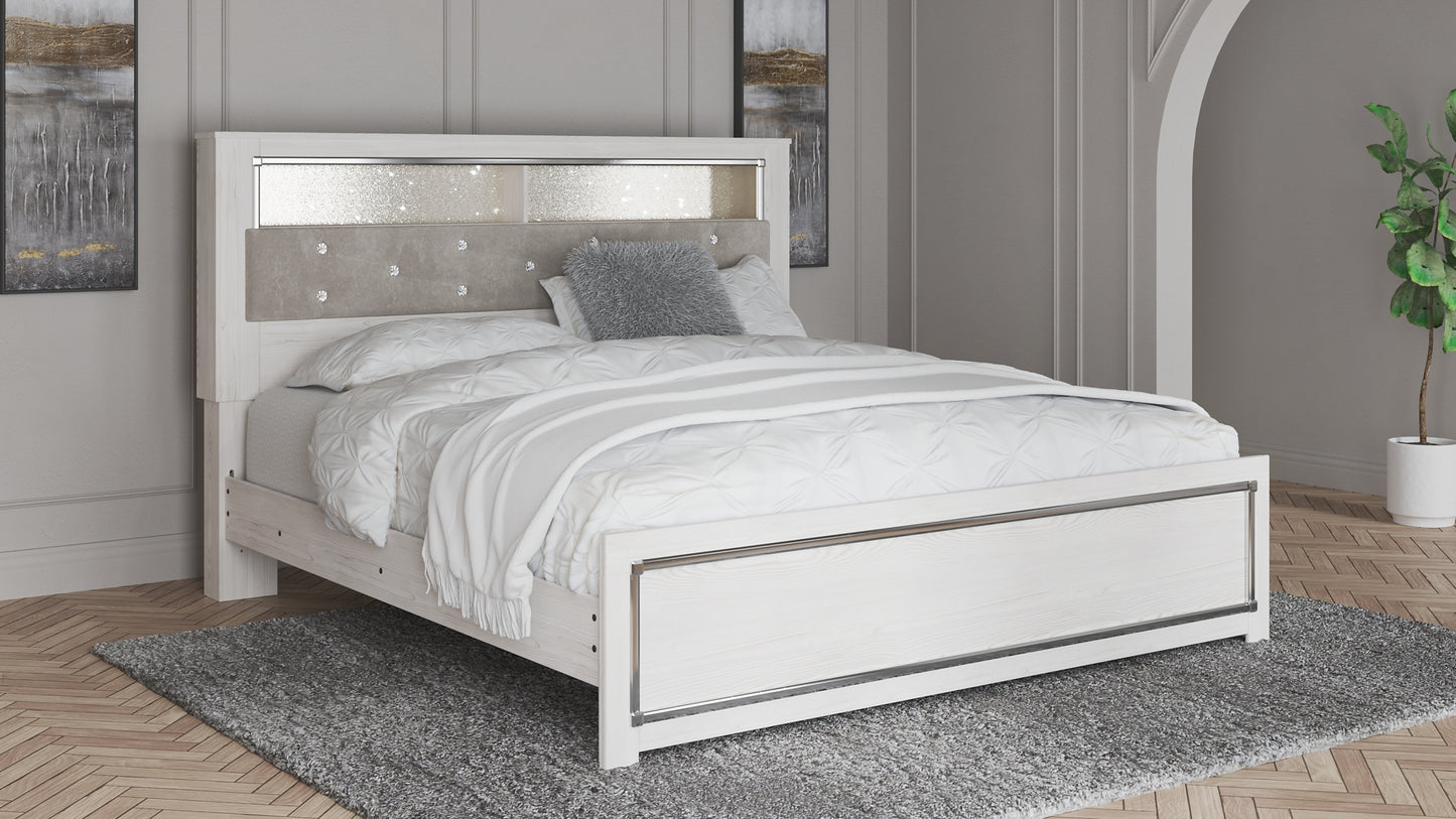 Altyra King Panel Bookcase Bed with Dresser Wilson Furniture (OH)  in Bridgeport, Ohio. Serving Bridgeport, Yorkville, Bellaire, & Avondale