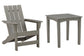 Visola Outdoor Adirondack Chair and End Table Wilson Furniture (OH)  in Bridgeport, Ohio. Serving Moundsville, Richmond, Smithfield, Cadiz, & St. Clairesville