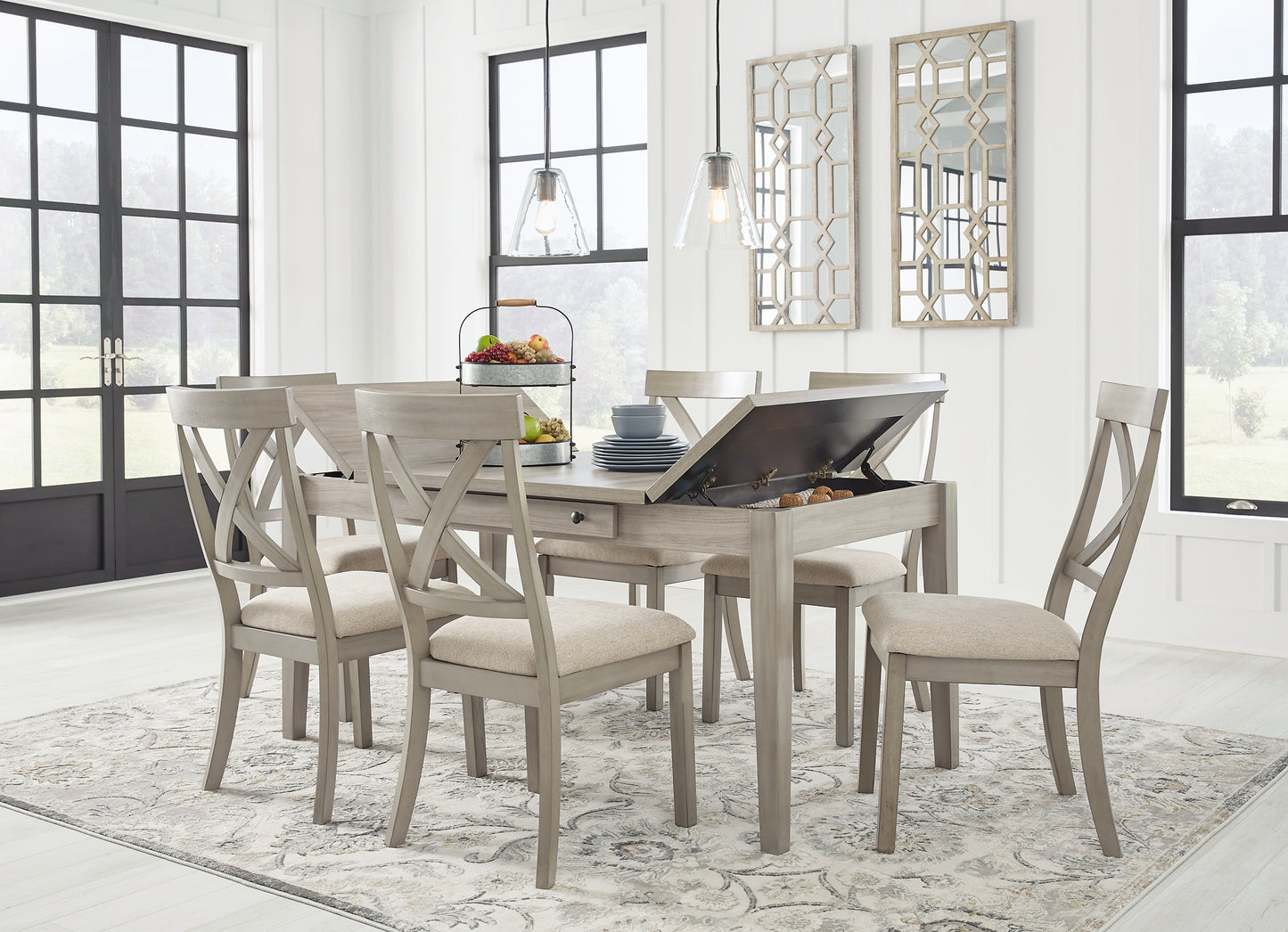 Parellen Dining Table and 6 Chairs Wilson Furniture (OH)  in Bridgeport, Ohio. Serving Bridgeport, Yorkville, Bellaire, & Avondale