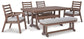 Emmeline Outdoor Dining Table and 4 Chairs and Bench Wilson Furniture (OH)  in Bridgeport, Ohio. Serving Bridgeport, Yorkville, Bellaire, & Avondale
