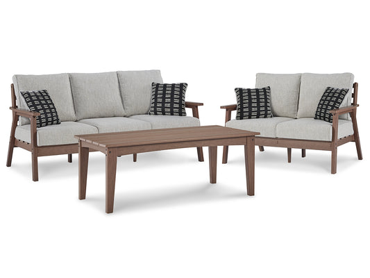 Emmeline Outdoor Sofa and Loveseat with Coffee Table Wilson Furniture (OH)  in Bridgeport, Ohio. Serving Bridgeport, Yorkville, Bellaire, & Avondale