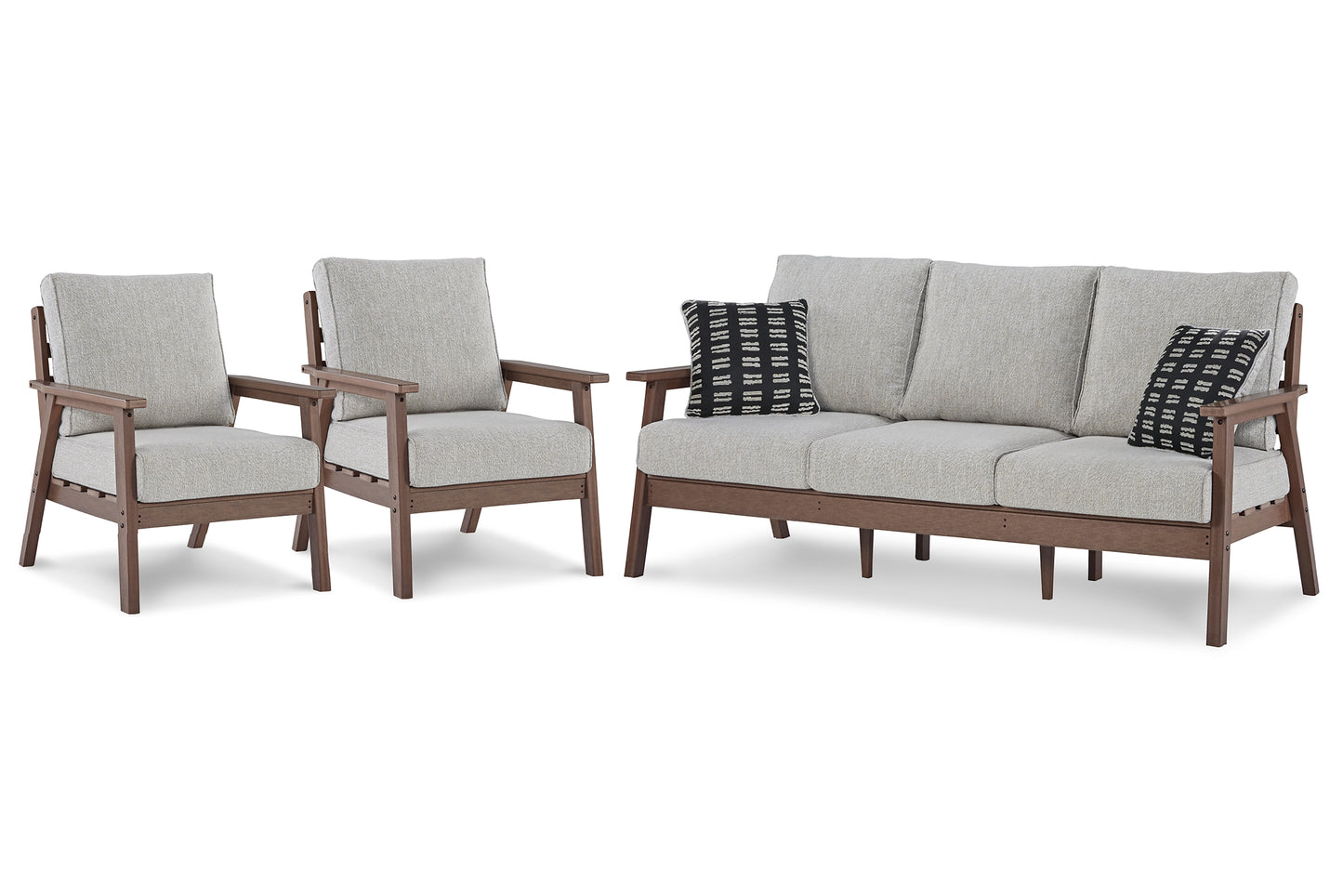Emmeline Outdoor Sofa with 2 Lounge Chairs Wilson Furniture (OH)  in Bridgeport, Ohio. Serving Bridgeport, Yorkville, Bellaire, & Avondale