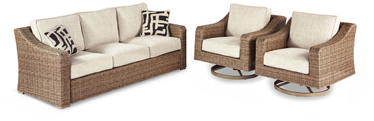Beachcroft Outdoor Sofa with 2 Lounge Chairs Wilson Furniture (OH)  in Bridgeport, Ohio. Serving Bridgeport, Yorkville, Bellaire, & Avondale