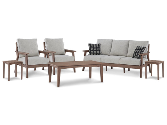 Emmeline Outdoor Sofa and  2 Lounge Chairs with Coffee Table and 2 End Tables Wilson Furniture (OH)  in Bridgeport, Ohio. Serving Bridgeport, Yorkville, Bellaire, & Avondale