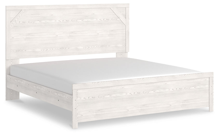 Gerridan King Panel Bed with Mirrored Dresser and Nightstand Wilson Furniture (OH)  in Bridgeport, Ohio. Serving Bridgeport, Yorkville, Bellaire, & Avondale