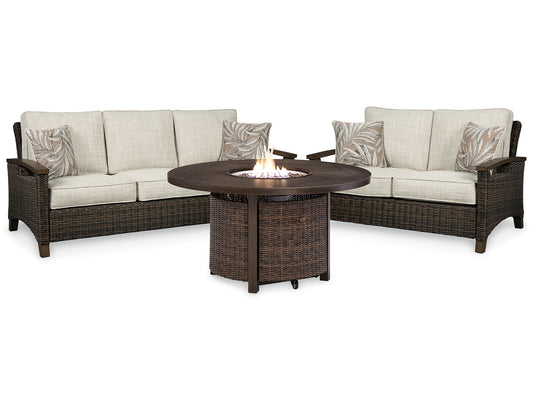 Paradise Trail Outdoor Sofa and Loveseat with Fire Pit Table Wilson Furniture (OH)  in Bridgeport, Ohio. Serving Bridgeport, Yorkville, Bellaire, & Avondale