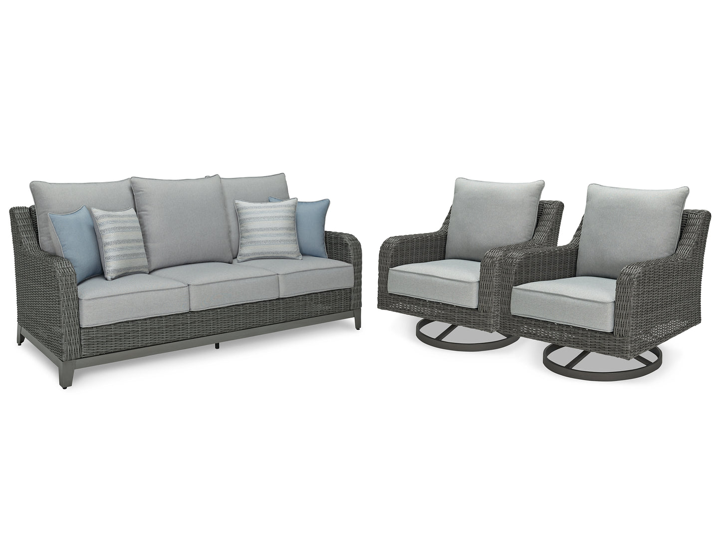 Elite Park Outdoor Sofa with 2 Lounge Chairs Wilson Furniture (OH)  in Bridgeport, Ohio. Serving Bridgeport, Yorkville, Bellaire, & Avondale