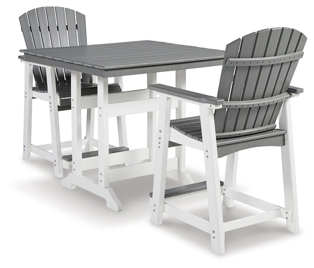 Transville Outdoor Counter Height Dining Table and 2 Barstools Wilson Furniture (OH)  in Bridgeport, Ohio. Serving Moundsville, Richmond, Smithfield, Cadiz, & St. Clairesville