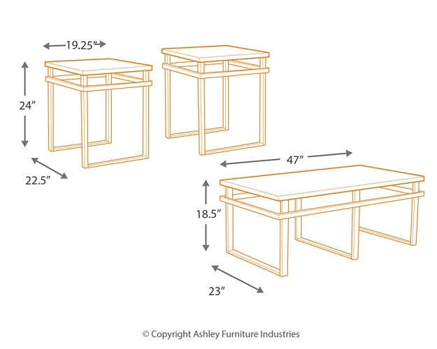 Ashley Express - Laney Occasional Table Set (3/CN) Wilson Furniture (OH)  in Bridgeport, Ohio. Serving Bridgeport, Yorkville, Bellaire, & Avondale