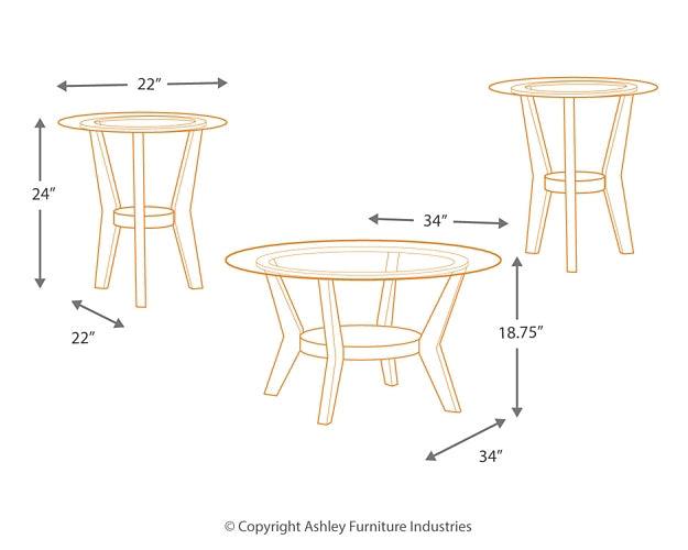 Ashley Express - Fantell Occasional Table Set (3/CN) Wilson Furniture (OH)  in Bridgeport, Ohio. Serving Bridgeport, Yorkville, Bellaire, & Avondale