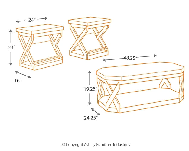 Ashley Express - Radilyn Occasional Table Set (3/CN) Wilson Furniture (OH)  in Bridgeport, Ohio. Serving Bridgeport, Yorkville, Bellaire, & Avondale