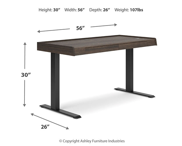 Ashley Express - Zendex Adjustable Height Desk Wilson Furniture (OH)  in Bridgeport, Ohio. Serving Bridgeport, Yorkville, Bellaire, & Avondale
