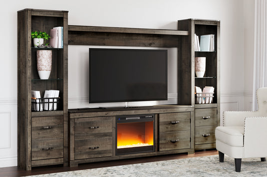 Ashley Express - Trinell 4-Piece Entertainment Center with Electric Fireplace Wilson Furniture (OH)  in Bridgeport, Ohio. Serving Bridgeport, Yorkville, Bellaire, & Avondale