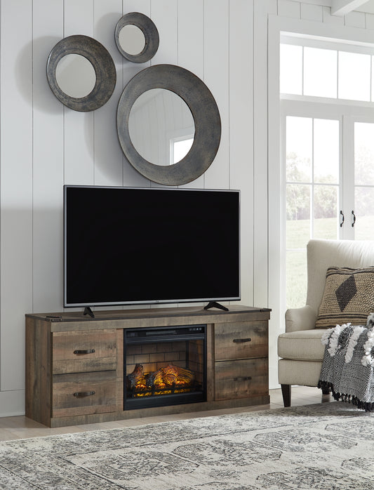 Ashley Express - Trinell TV Stand with Electric Fireplace Wilson Furniture (OH)  in Bridgeport, Ohio. Serving Bridgeport, Yorkville, Bellaire, & Avondale