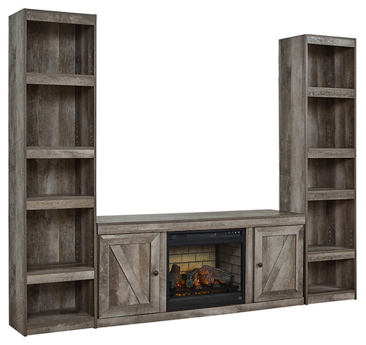 Ashley Express - Wynnlow 3-Piece Entertainment Center with Electric Fireplace Wilson Furniture (OH)  in Bridgeport, Ohio. Serving Bridgeport, Yorkville, Bellaire, & Avondale
