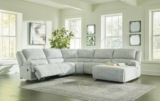 McClelland 5-Piece Reclining Sectional with Chaise Wilson Furniture (OH)  in Bridgeport, Ohio. Serving Bridgeport, Yorkville, Bellaire, & Avondale