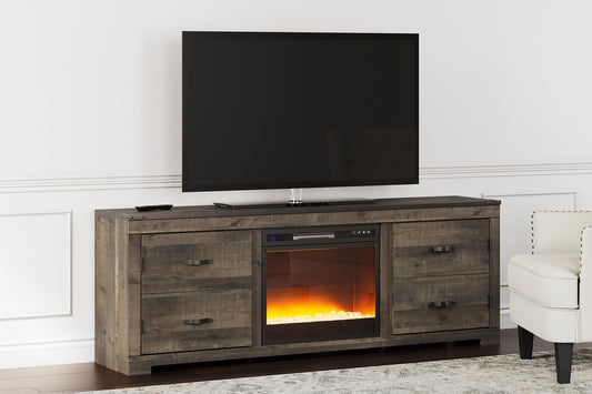 Ashley Express - Trinell TV Stand with Electric Fireplace Wilson Furniture (OH)  in Bridgeport, Ohio. Serving Bridgeport, Yorkville, Bellaire, & Avondale